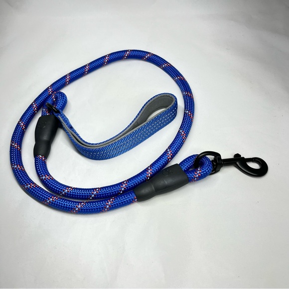VetFits Dog Lease 4ft Blue Strong Heavy Duty Reflective Rope Padded Loop Handle - Picture 6 of 14
